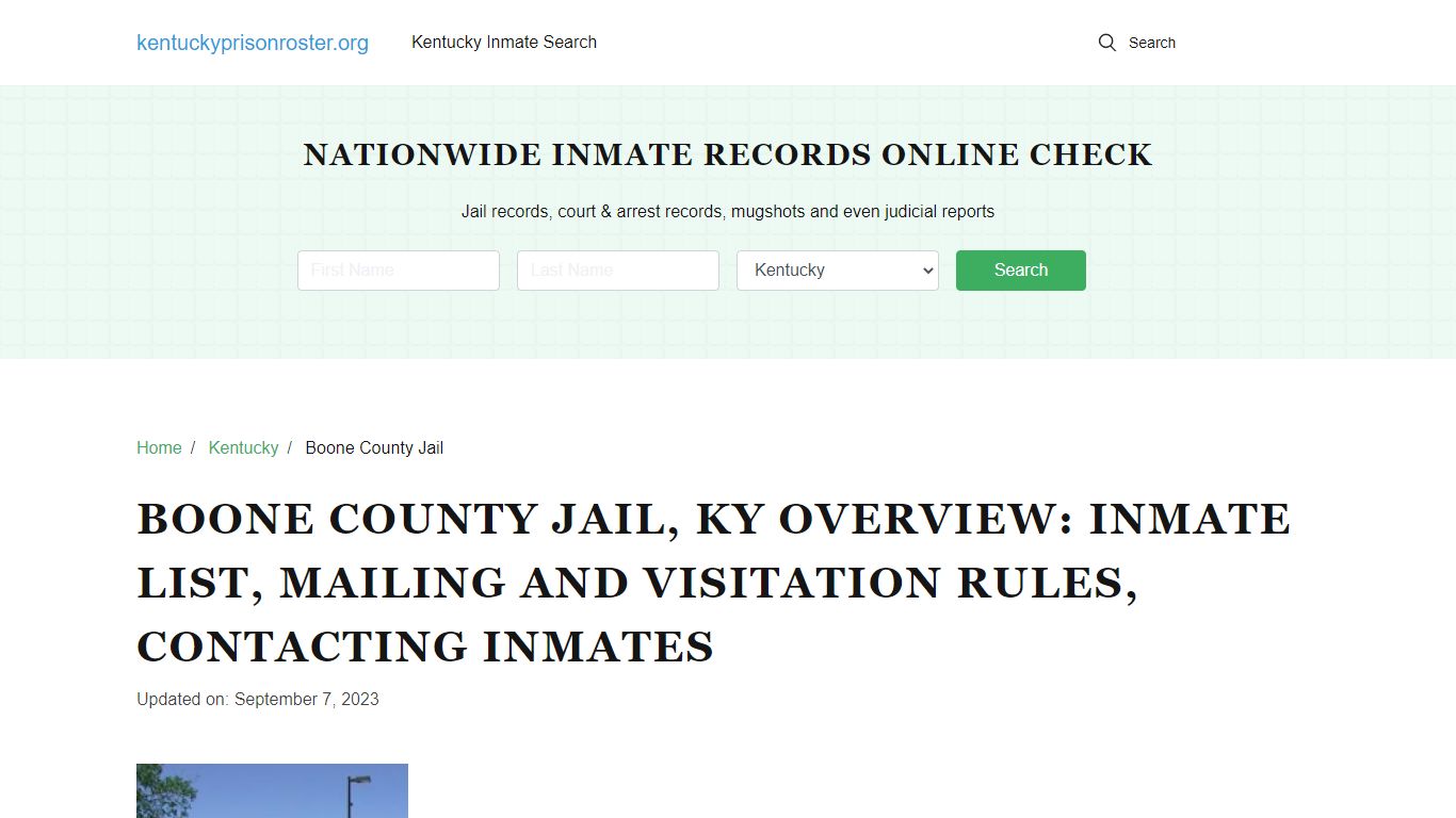 Boone County Jail, KY: Offender Search, Visitation & Contact Info